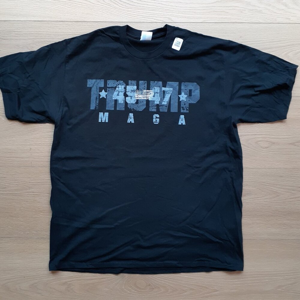 Trump 45 - 47 MAGA - New XL Black T-Shirt